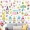 122 Pieces Easter Wall Clings Easter Gnome Wall Stickers Easter Window Decoration Egg Bunny Carrot Wall Decals for Bedroom Living Room Bathroom Window Decor